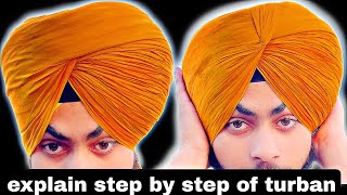 Explained-how to tie wattan wali pagg freestyle for students @DASTARCOACH