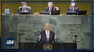 President Biden reaffirms support for two state solution at UN