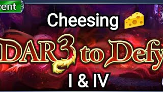 Cheesing DAR3 to Defy 1 \u0026 4 with DUO Runs (DFFOO GL)