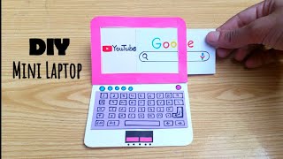 DIY Miniature laptop / How to make paper laptop / Origami laptop / Paper Crafts /Origami Paper Craft