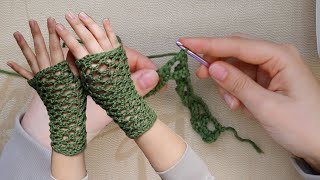 HOW TO MAKE FISHNET FINGERLESS GLOVES