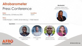 Afrobarometer Virtual Press Conference