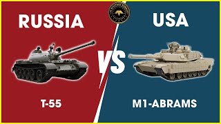 Who Wins!! T-55 (Russian) vs M1 Abrams (US): Which Tank is the Most Powerful | Military Summary