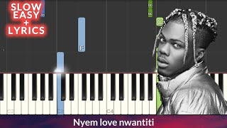 CKay - Love Nwantiti (TikTok Remix) Ah Ah Ah Ah SLOW EASY Piano Tutorial + Lyrics