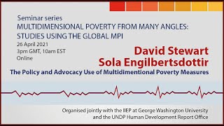 The Policy and Advocacy Use of Multidimensional Poverty Measures feat. UNICEF's David Stewart