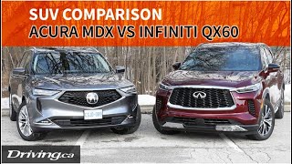 2022 Infiniti QX60 vs Acura MDX | SUV Comparison | Driving.ca