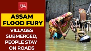 Assam Floods: Villages Submerged, People Stay On Roads In Morigaon District | Ground Report