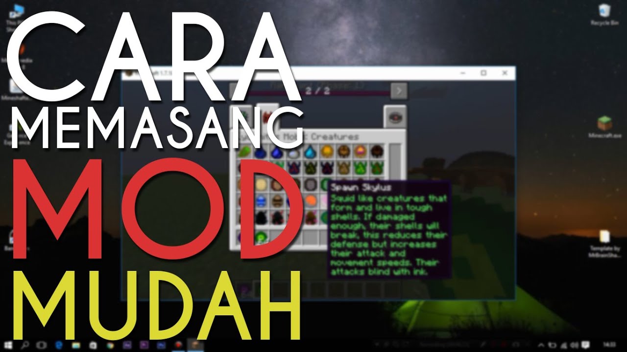 Cara Mudah Install Mod Minecraft Youtube