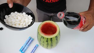 แตงโม VS โค้ก VS เมนทอส | COCA COLA VS WATERMELON !!