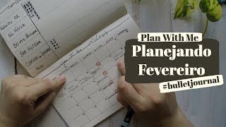 Planejando fevereiro - Bullet Journal fácil - Plan with me