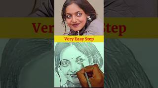 এবার সবচেয়ে সহজে 🧐 viral girl monalisa pencil sketch 😱 #shorts #mahakumbh2025 #monalisa