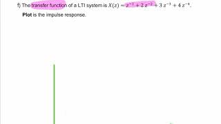 Example: (Discrete) Impulse response from transfer function