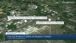 Man injured following Henrico police pursuit near airport dies