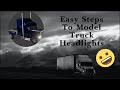 Glowing of truck headlights || Blender