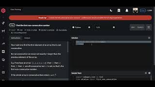 Codewars | Find the first non-consecutive number | Python 8 kyu