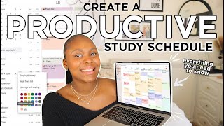 How to create a PRODUCTIVE STUDY SCHEDULE | *time management tips for students*
