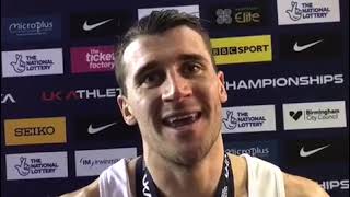 Guy Learmonth - British Indoor champion Men's 800m - Feb 2023