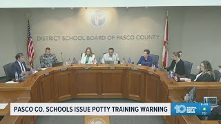 Pasco County Schools issues a "Potty Training Warning"