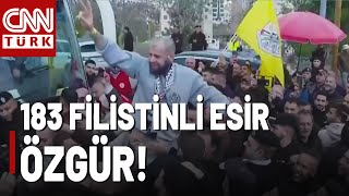 🚨 Filistinli Esirler Coşkuyla Karşılandı! 183 Filistinli Esir Artık Özgür!