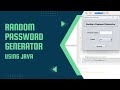 Random Password Generator using Java || Project Demonstration