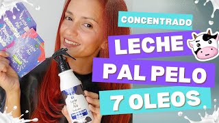 Estilizo el cabello con Leche Pal PELO de 7 Oleos Regenerador Intenso🤫 y su protector de calor🔥🌡