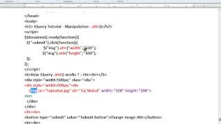 ATTR METHOD IN JQUERY DEMO