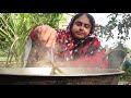 onion flowers recipe এক পেয়াজে দুই তরকারী village life with shampa