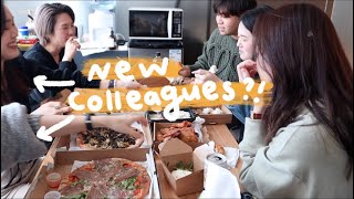 VLOG | 終於盼到新同事🍕 +久違的office拌嘴日常/超簡單一人份韓式部隊鍋🇰🇷 \u0026 買不到菜的悲傷/用行動支持前同事的職涯發展🍪