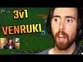 Asmongold Reacts to Venruki's LEGENDARY 3v1 PvP Clip