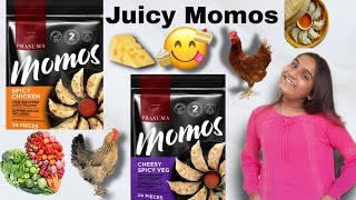 Prasuma Momos I Juicy Momos I Cheesy Spicy Veg I Spicy Chicken I Review I FoodieMe I