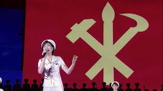 【HD】モランボン楽団　我らは党旗を愛する（2015.10.11） 　／　모란봉악단　우리는 당이를 사랑하네