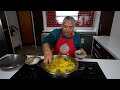 Making Black Urad Dhal and Yellow potato fry - colourful, delicious and nutritious vegetarian  meal!