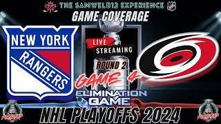 Game 4 NEW YORK RANGERS vs CAROLINA HURRICANES Coverage - 2024 NHL Playoffs