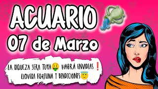 Acuario♒ LA RIQUEZA SERA TUYA🤑 HABRÁ ENVIDIAS❗ LLOVERA FORTUNA Y BENDICIONES😇 horóscopo de hoy