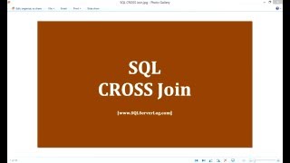 44 - SQL CROSS Join - Learn SQL from www.SQLServerLog.com [HD]
