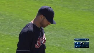 CLE@DET: Kluber rolls to first win with 10 strikeouts