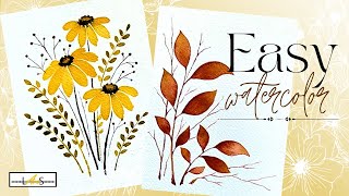 Beginner-Friendly: Quick, Uncomplicated Autumn Watercolor Card Tutorial! Fall Painting Step-by-Step