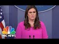 Sec. Sanders: Paul Manafort's Indictment 'Has Nothing To Do With President Donald Trump' | NBC News