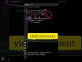 yield statement in python | generator function #python