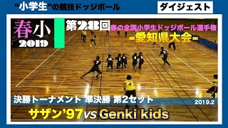 【ドッジボール】第28回春の愛知県大会 準決勝(2set) サザン’97 vs Genki kids