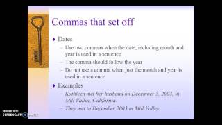 Proofreading Chapter 5 Part 1 - Comma Usage