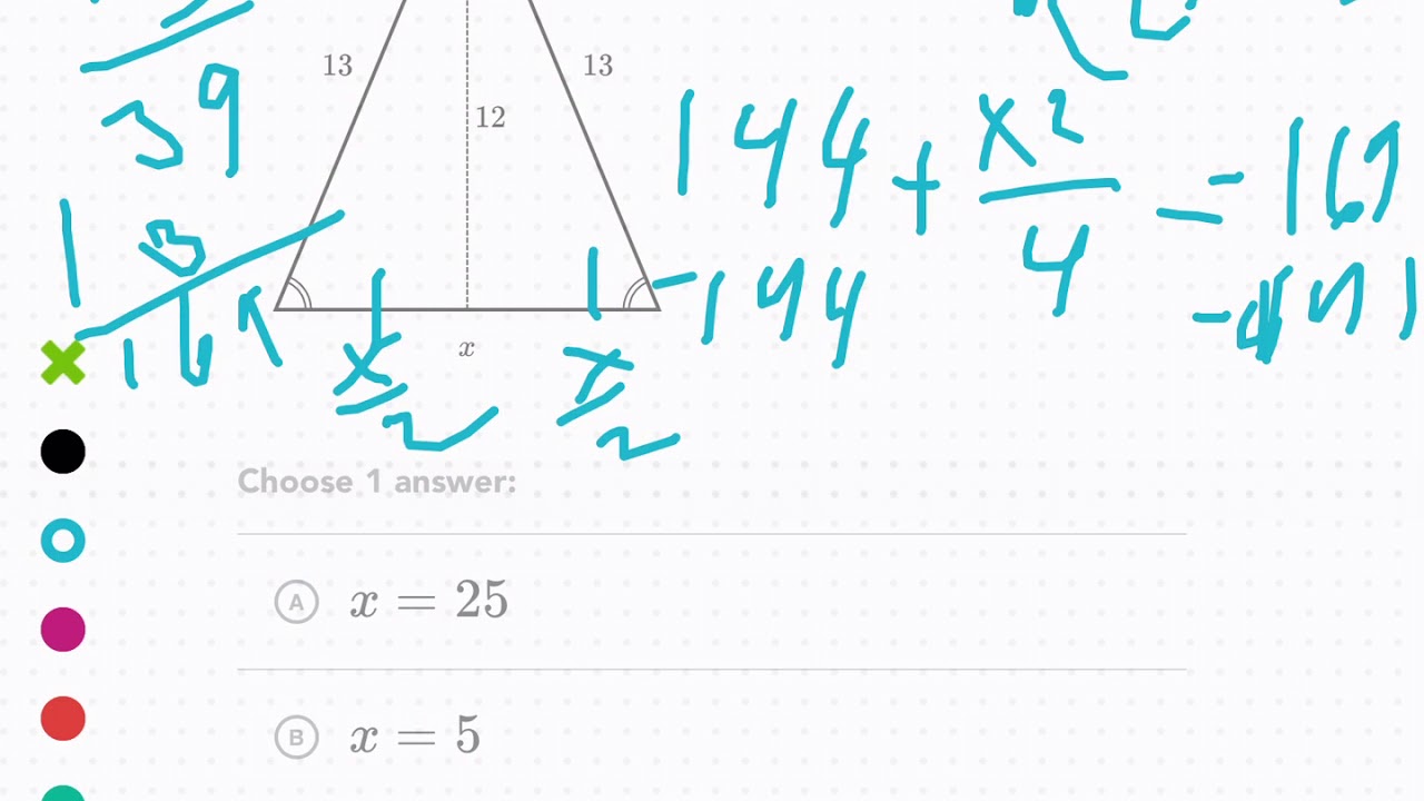 Use Pythagorean Theorem To Find Isosceles Triangle Side Lengths - YouTube