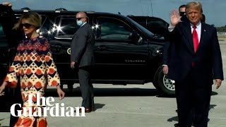 Melania Trump leaves Donald Trump alone in front of the cameras