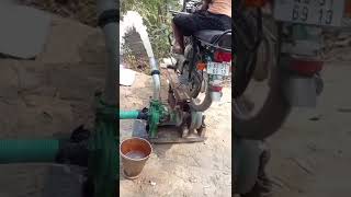 Motorcycle Water Pump Fitting And testing | bike Powered Water Pump