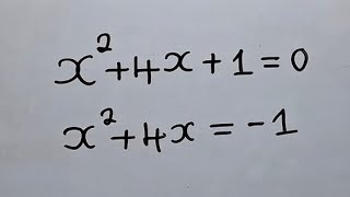 Solve by Completing the square x²+4x+1=0 | Simplified