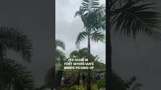 10:30AM IN FORT MYERS. IAN'S WINDS PICKING UP