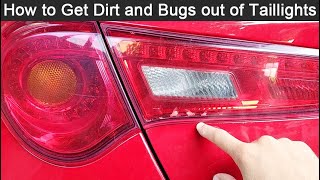 How to Clean and Get Dirt and Bugs out of Taillights Alfa Romeo Giulietta