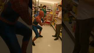 SPIDER-MAN CRAWLED IN PUBLIC!! 🦍😂Best Spider-Man funny TikTok 2022 #shorts #viral #trending #fyp
