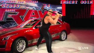 Brock Lesnar Destroys A Car On Raw Street Fighter Style