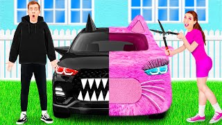 गुलाबी कार बनाम काली कार चुनौती | पागल चुनौती PaRaRa Challenge